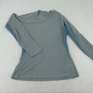 PATAGONIA Womens Capilene Long Sleeved Blue Baselayer size: Medium